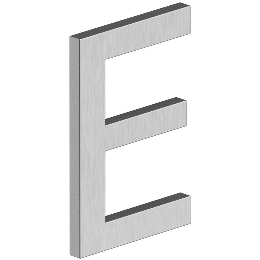 Deltana RNE-EU32D 4" E Series Letter E with Risers - Stainless Steel