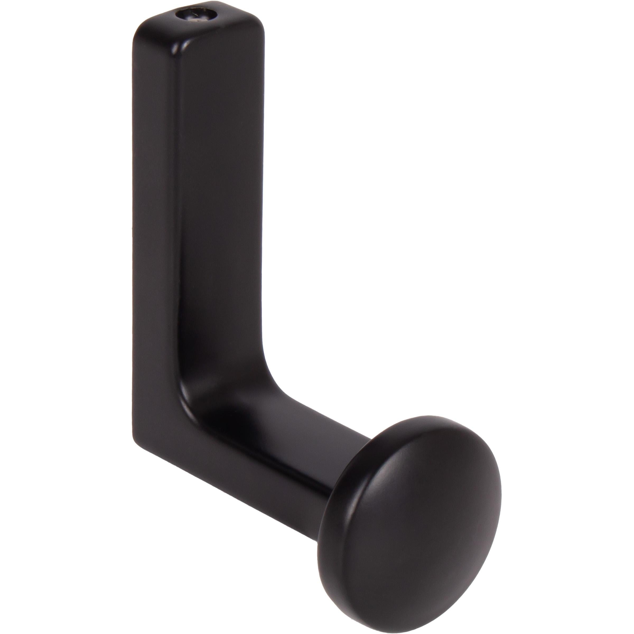 Stone Harbor Hardware Modern Round Robe Hook, Matte Black