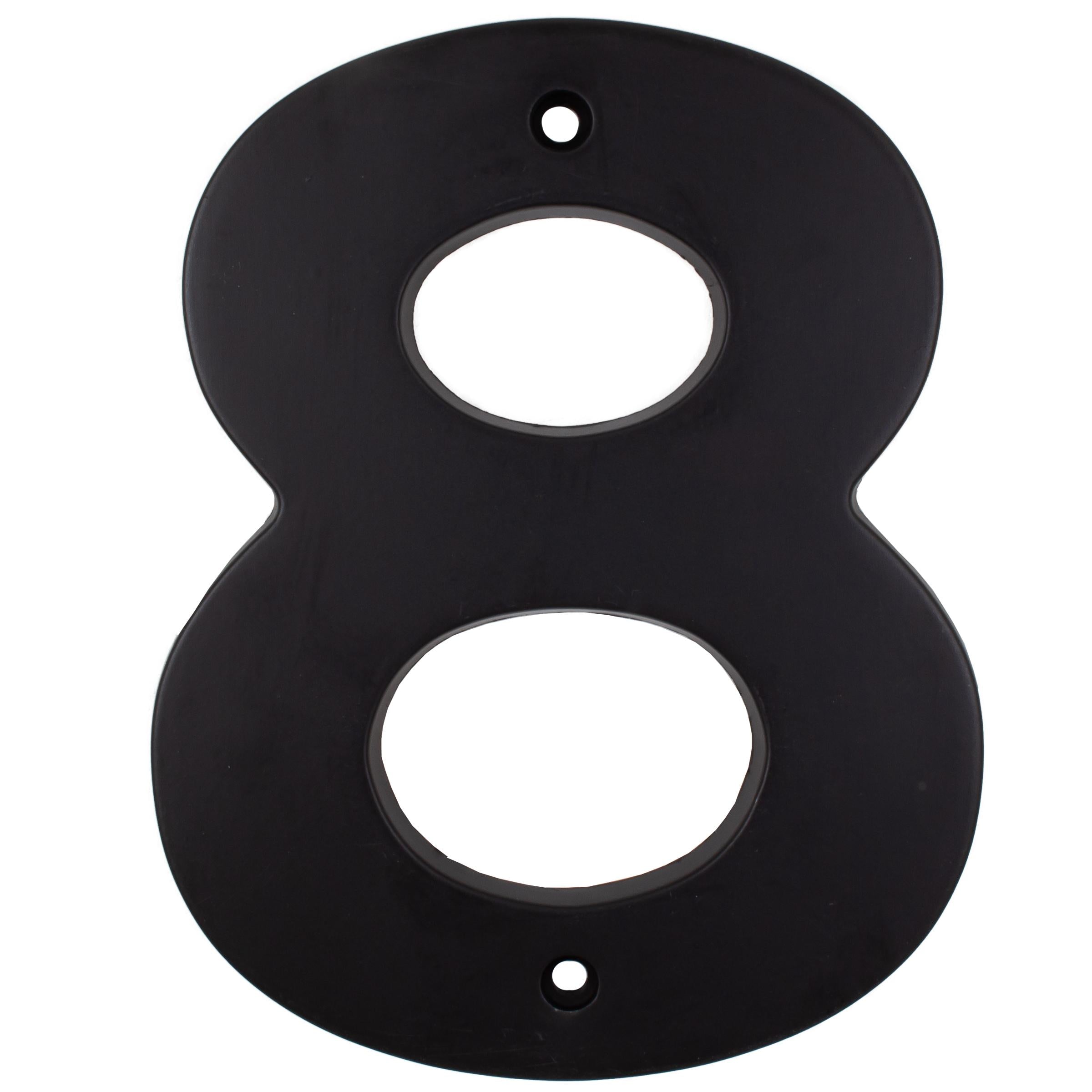 Stone Harbor Hardware Contemporary House Number, #8, 5 Inches, Matte Black