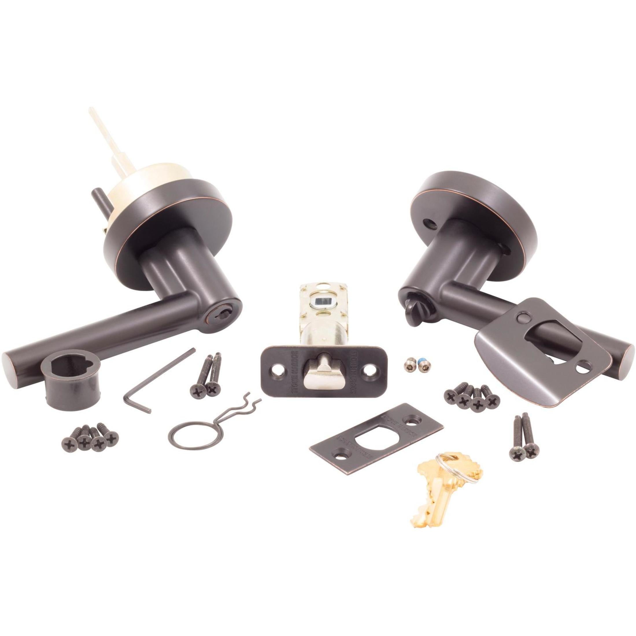 Zurich Door Lever with Round Rosette, Entry Function