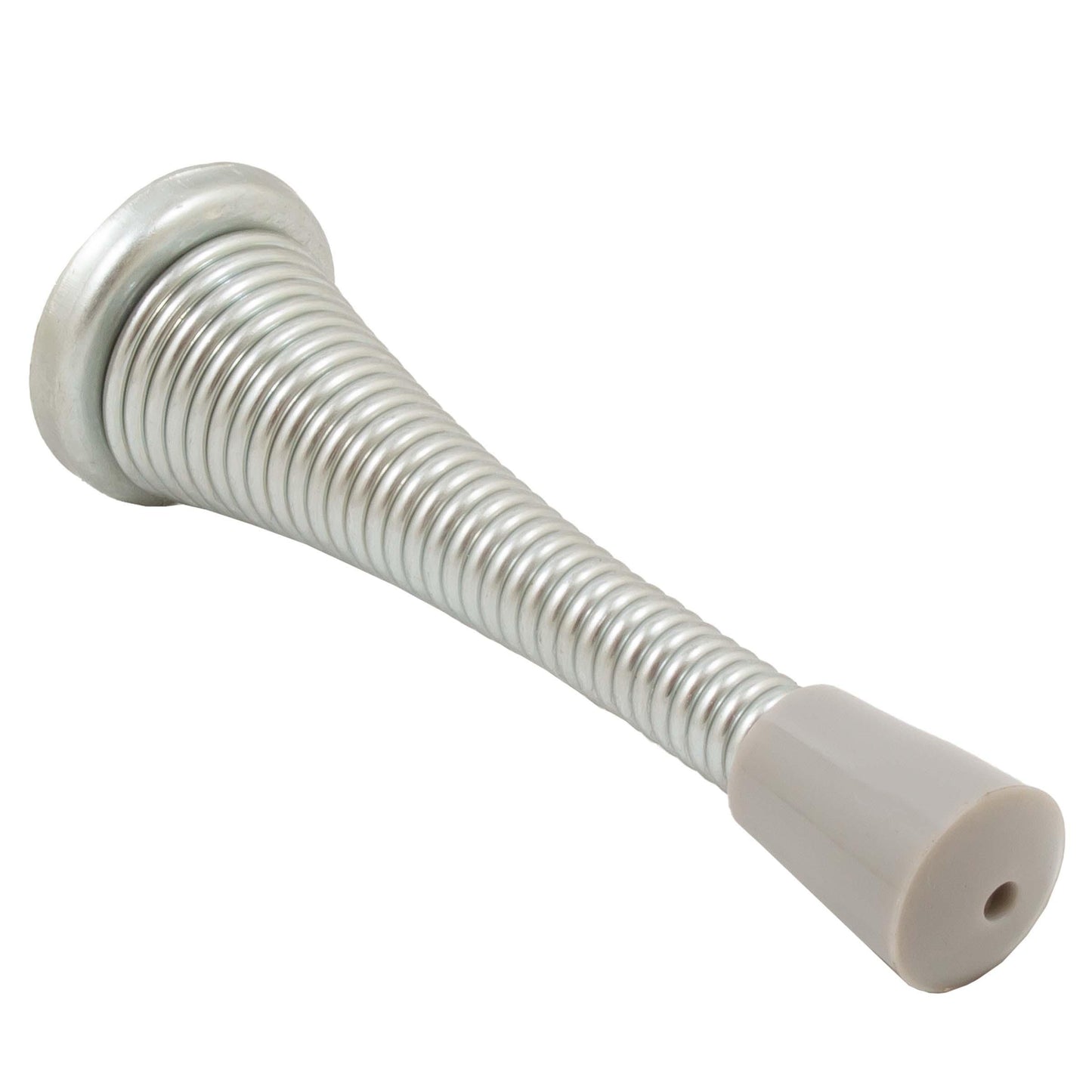 Stone Harbor Hardware Heavy-Duty Spring Door Stop, 3 Inches, Satin Chrome
