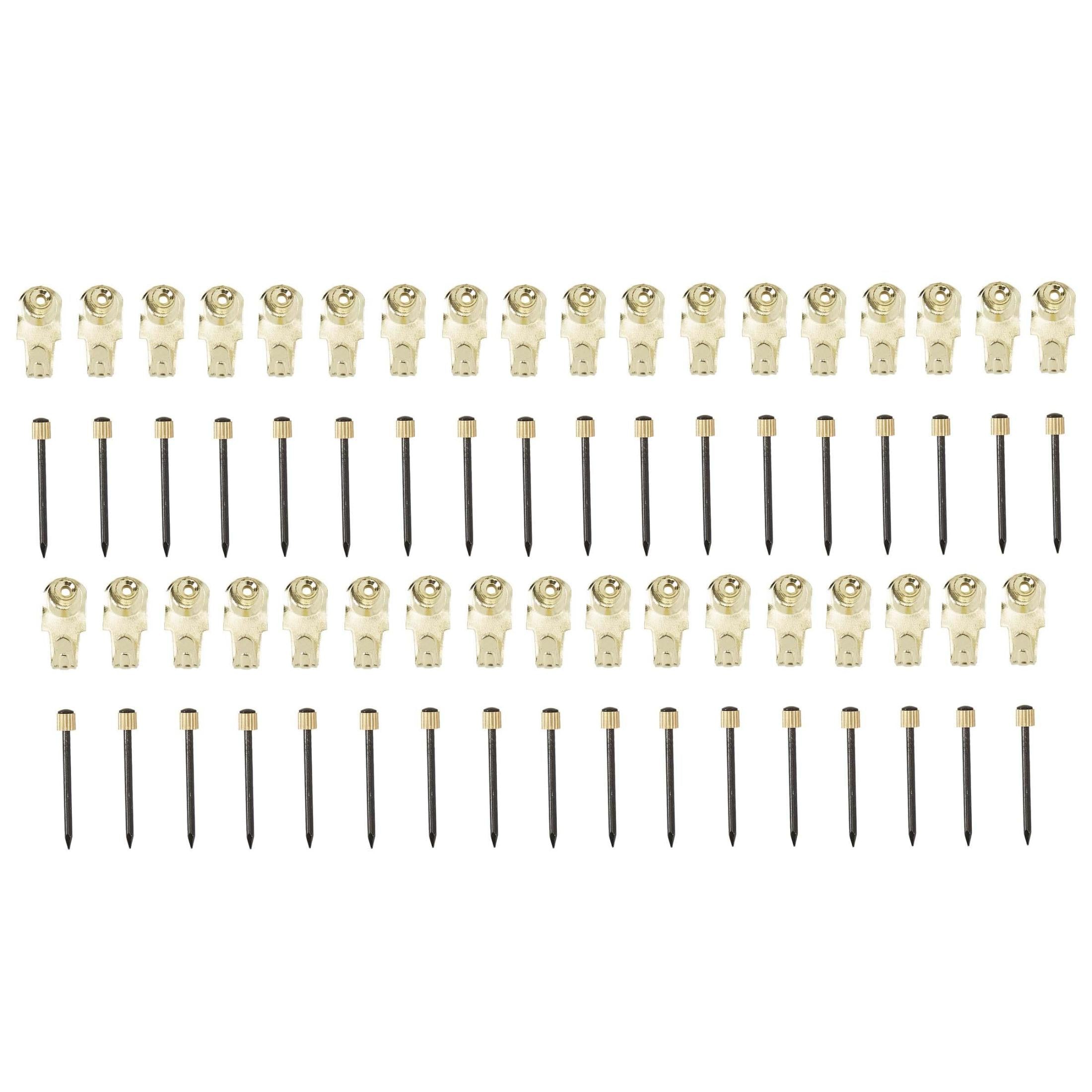 National Hardware - N260-111 TB2532-10 Professional Premium Picture Hangers with 10 lb Weight Capacity - Brass, 35 pack