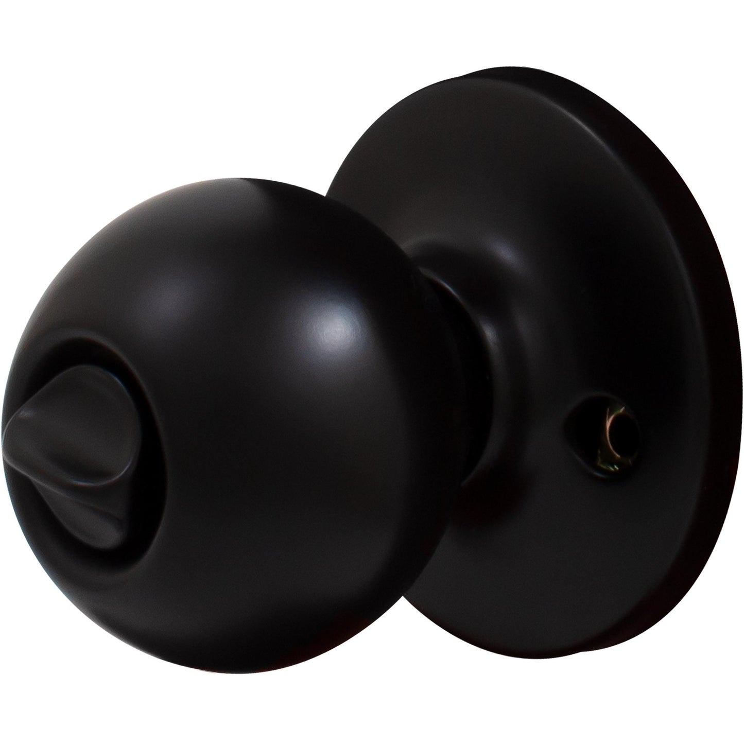 Stone Harbor Hardware Ball Door Knob, Entry Latch, SC Keyway, Matte Black