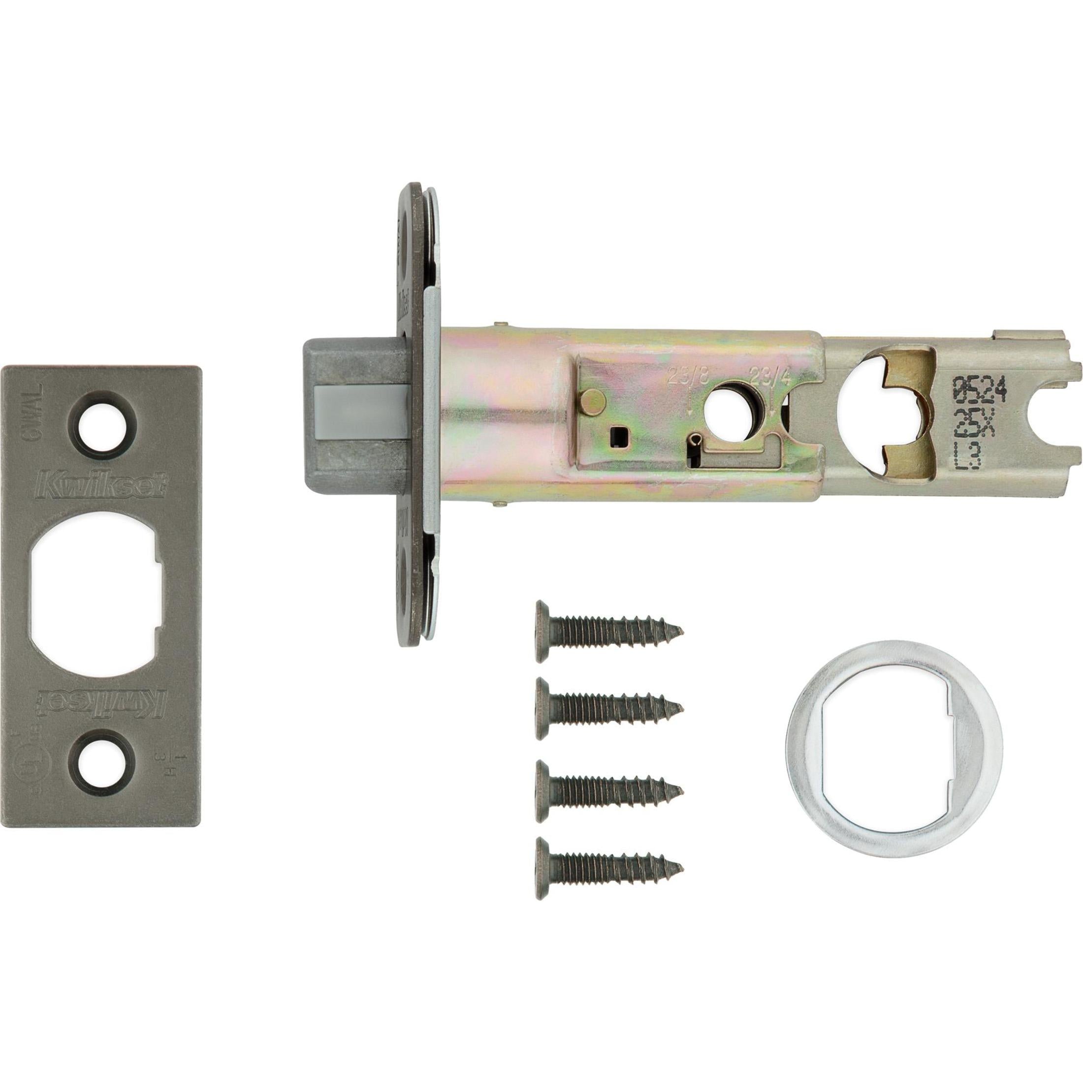 6AL Fire Door Rated Plain Latch with Sticker - Gunmetal