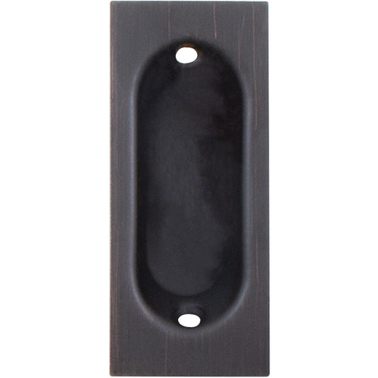 Stone Harbor Hardware Rectangular Flush Door Pull, 3-1/8" x 1-11/32" x 17/32", Vintage Bronze