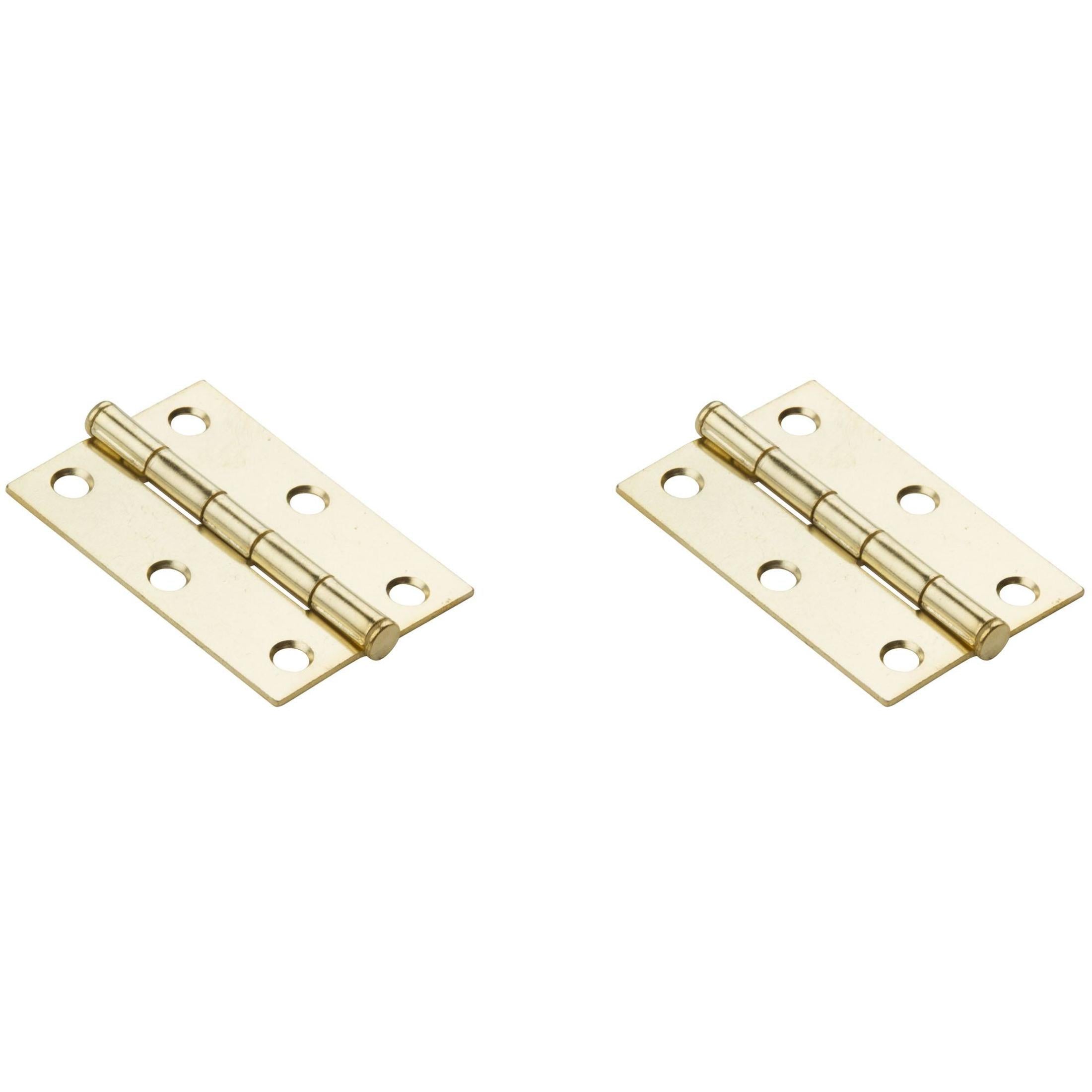 National Hardware - N146-753 V529 2-1/2" Cabinet Hinge in Brass, 2 pack