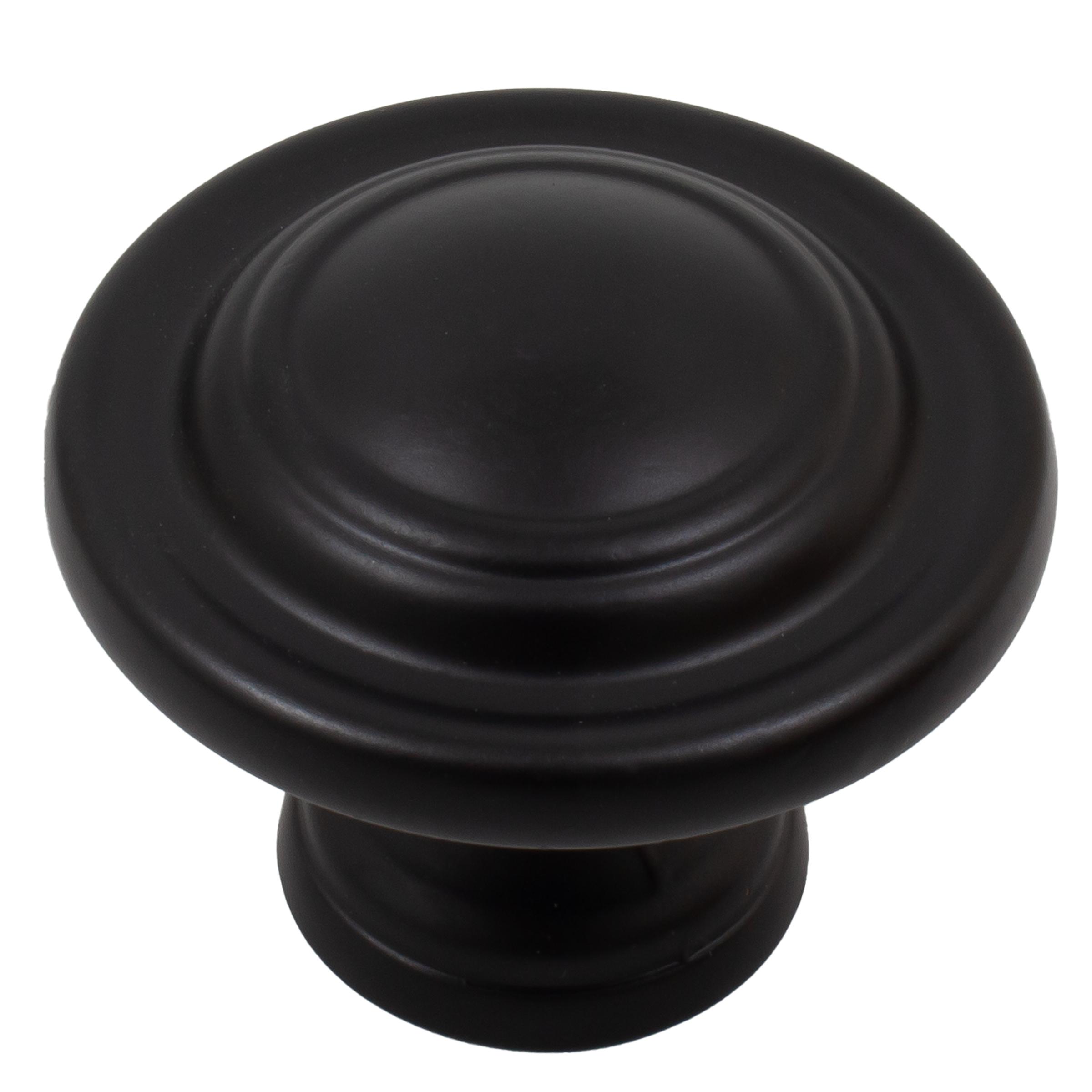 Stone Harbor Hardware Charlotte Cabinet/Bi-Fold Door Knob, 1-3/4 Inches, Matte Black