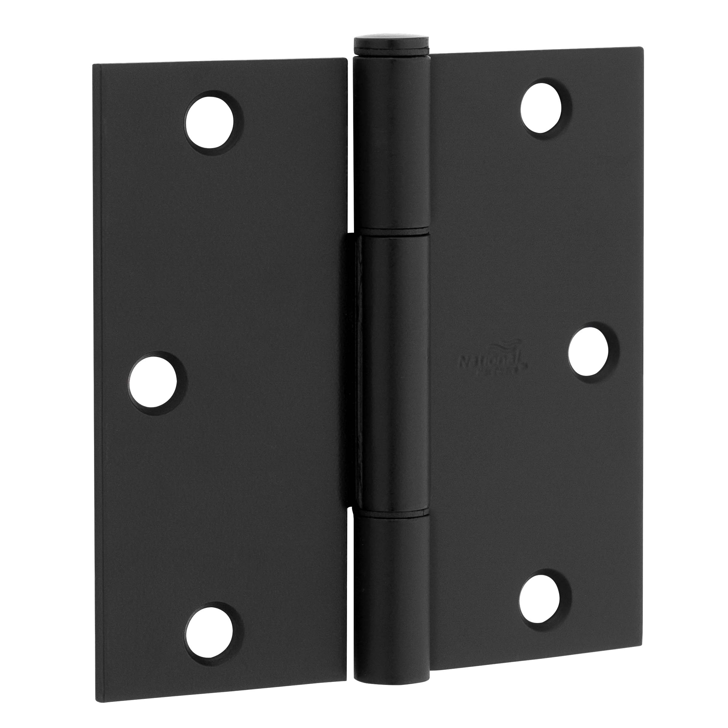 525 3-1/2" SQR Squeak Guard Hinge 3/pk - Matte Black