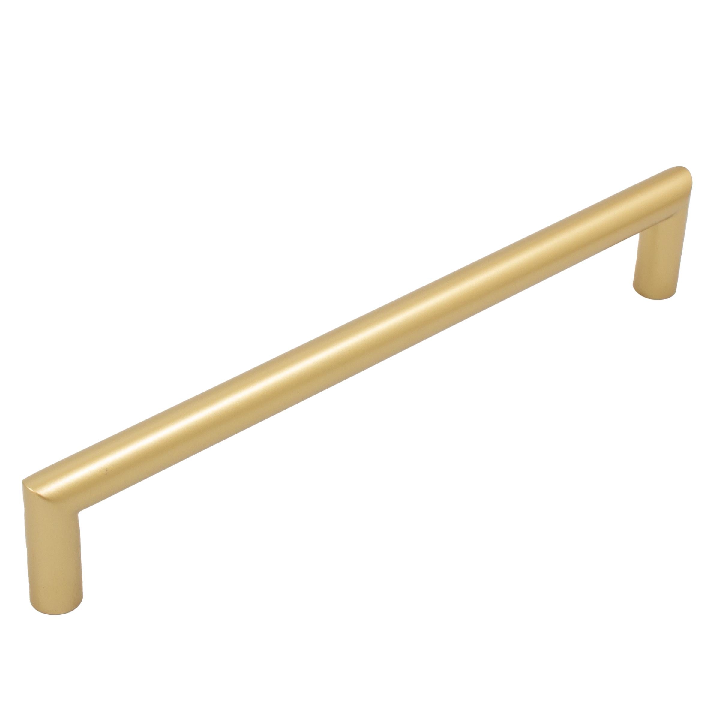 Stone Harbor Hardware Contemporary Round Cabinet Pull, 160 Millimeters, Stainless Steel Base Material, Satin Brass