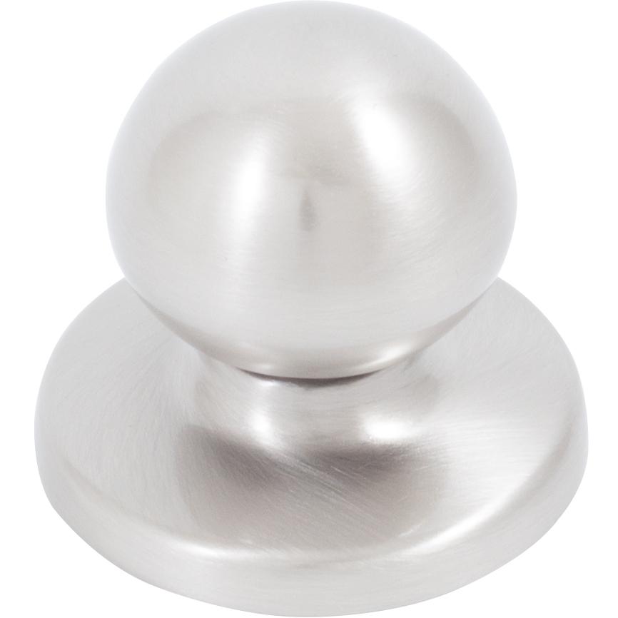 Stone Harbor Hardware Die-Cast Round Bi-Fold Door Knob, 1-1/4 Inches with 1-3/4" Backplate, Satin Nickel