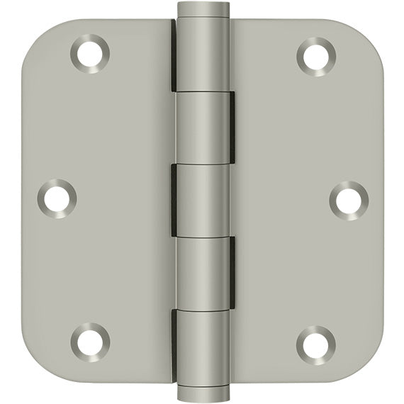 3.5" x 5/8R Solid Brass Hinge 2/pk - Satin Nickel
