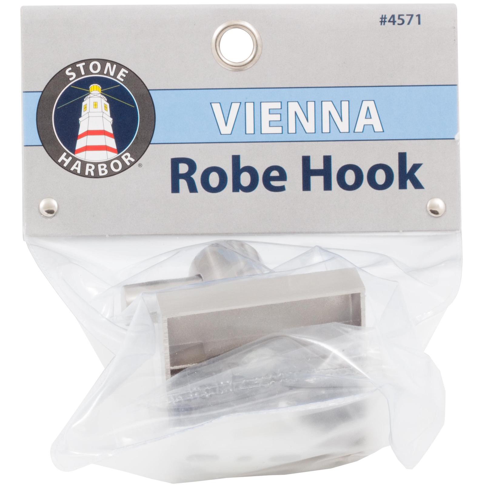 Stone Harbor Hardware Vienna Robe Hook, Satin Nickel