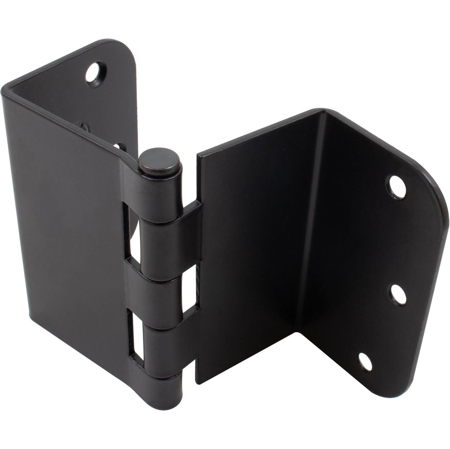 Stone Harbor Hardware Swing Clear Offset Hinge, 3-1/2 Inches, 5/8" Radius Corner, Fits Doors 1-3/8" to 1-3/4" Thick, 2-Pack, Matte Black