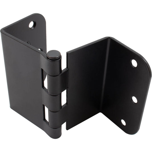 Stone Harbor Hardware Swing Clear Offset Hinge, 3-1/2 Inches, 5/8" Radius Corner, Fits Doors 1-3/8" to 1-3/4" Thick, 2-Pack, Matte Black