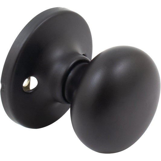 Stone Harbor Hardware Highland Door Knob, Dummy (Non-Turning) Latch, Matte Black