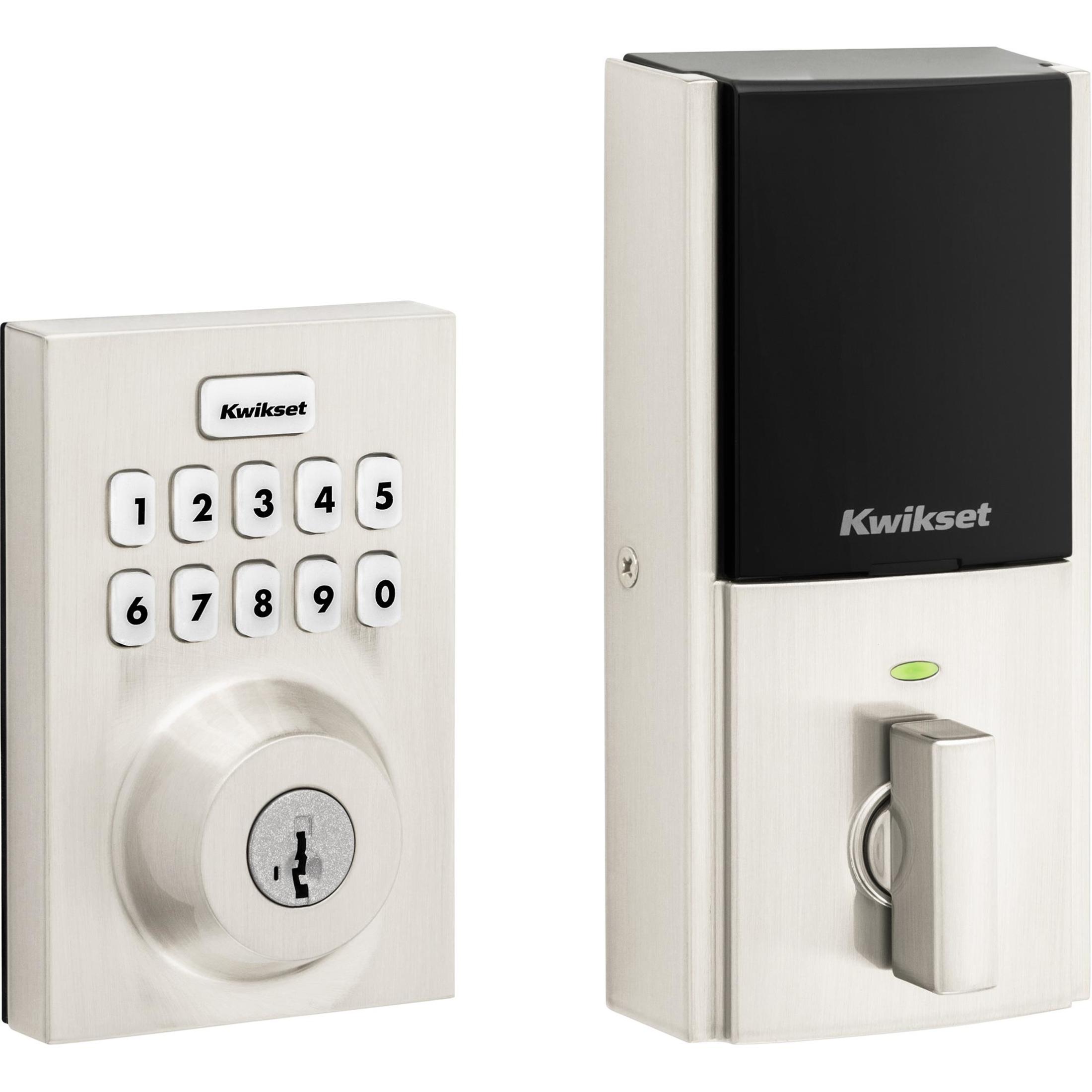 HC620 CNT ZW700LR 15 SMT RCALFD RCS BP Contemporary HomeConnect Keypad Deadbolt - Satin Nickel