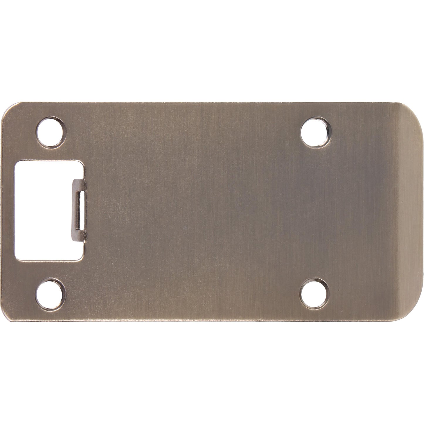 Stone Harbor Hardware Round Corner Extended Lip Strike Plate, 2-1/4" x 4", (4-1/2" Overall Length), Antique Brass