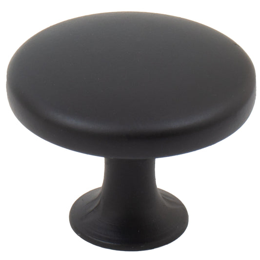 Stone Harbor Hardware Universal Cabinet Knob, 1-1/8 Inches, Matte Black