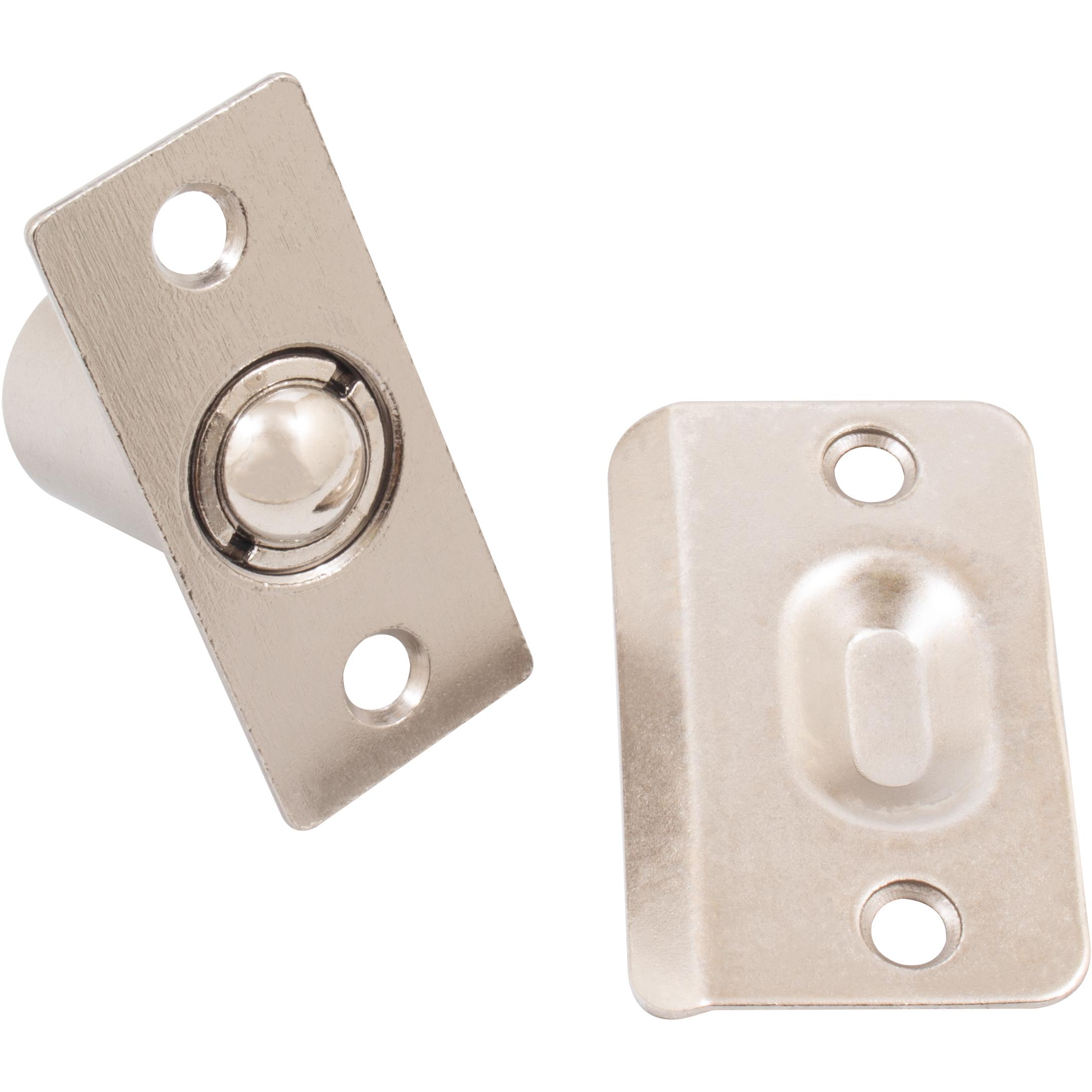 Stone Harbor Hardware Square Corner Single Adjust Ball Catch, Satin Nickel