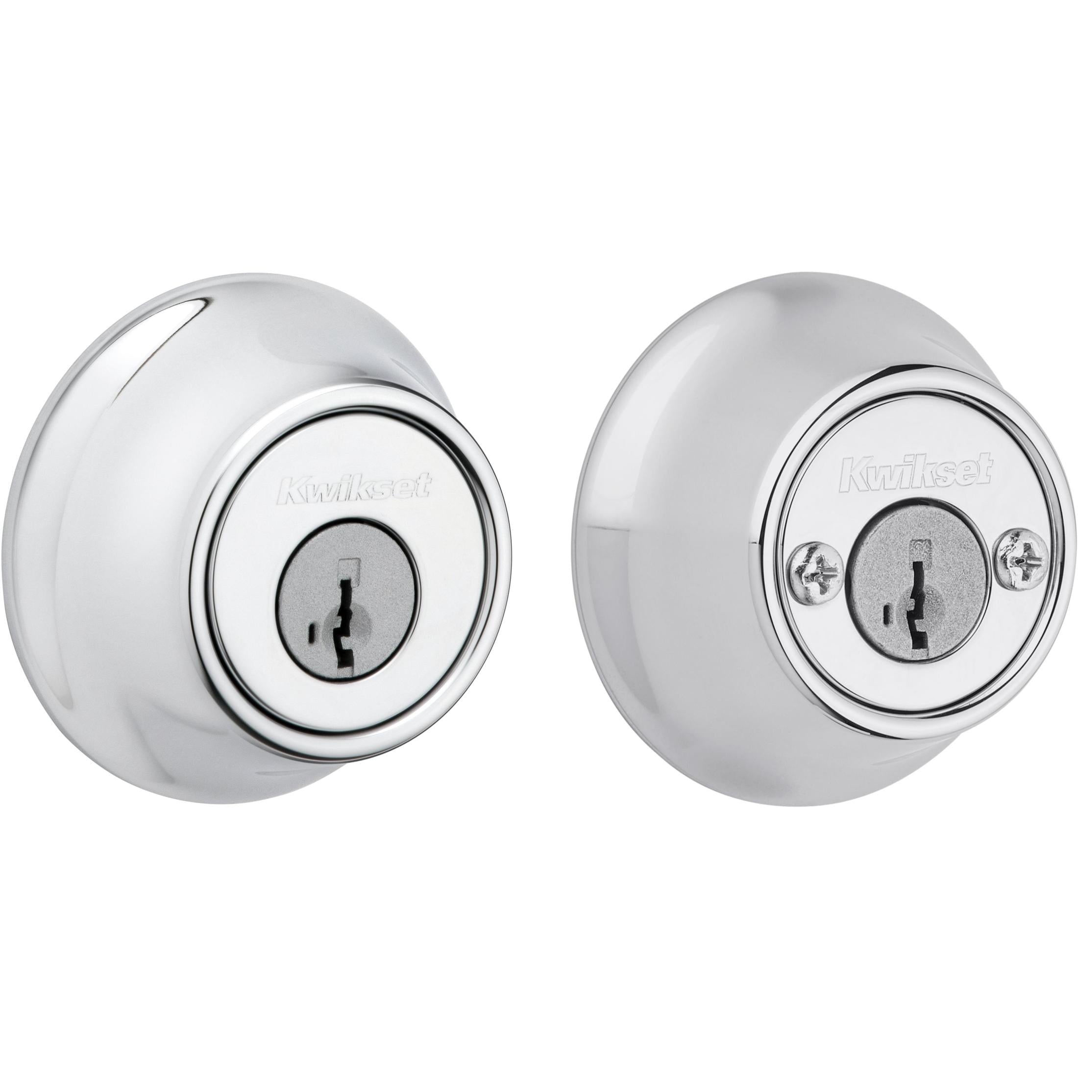 665 26 SMT 6AL STRKP K3 2-Cyl Deadbolt - Polished Chrome