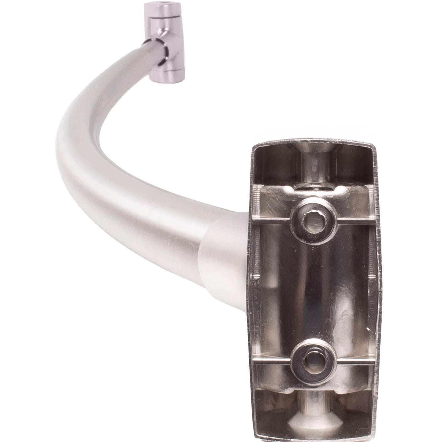 Stone Harbor Hardware Standard Adjustable Curved Shower Rod, 45" to 72", Satin Stainless Steel