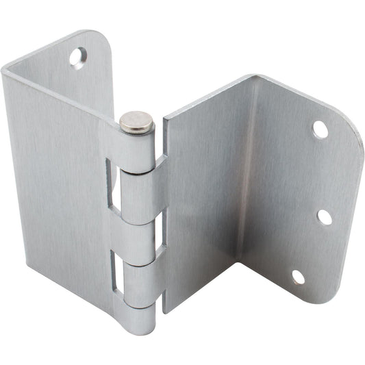 Stone Harbor Hardware Swing Clear Offset Hinge, 3-1/2 Inches, 5/8" Radius Corner, Fits Doors 1-3/8" to 1-3/4" Thick, 2-Pack, Satin Chrome