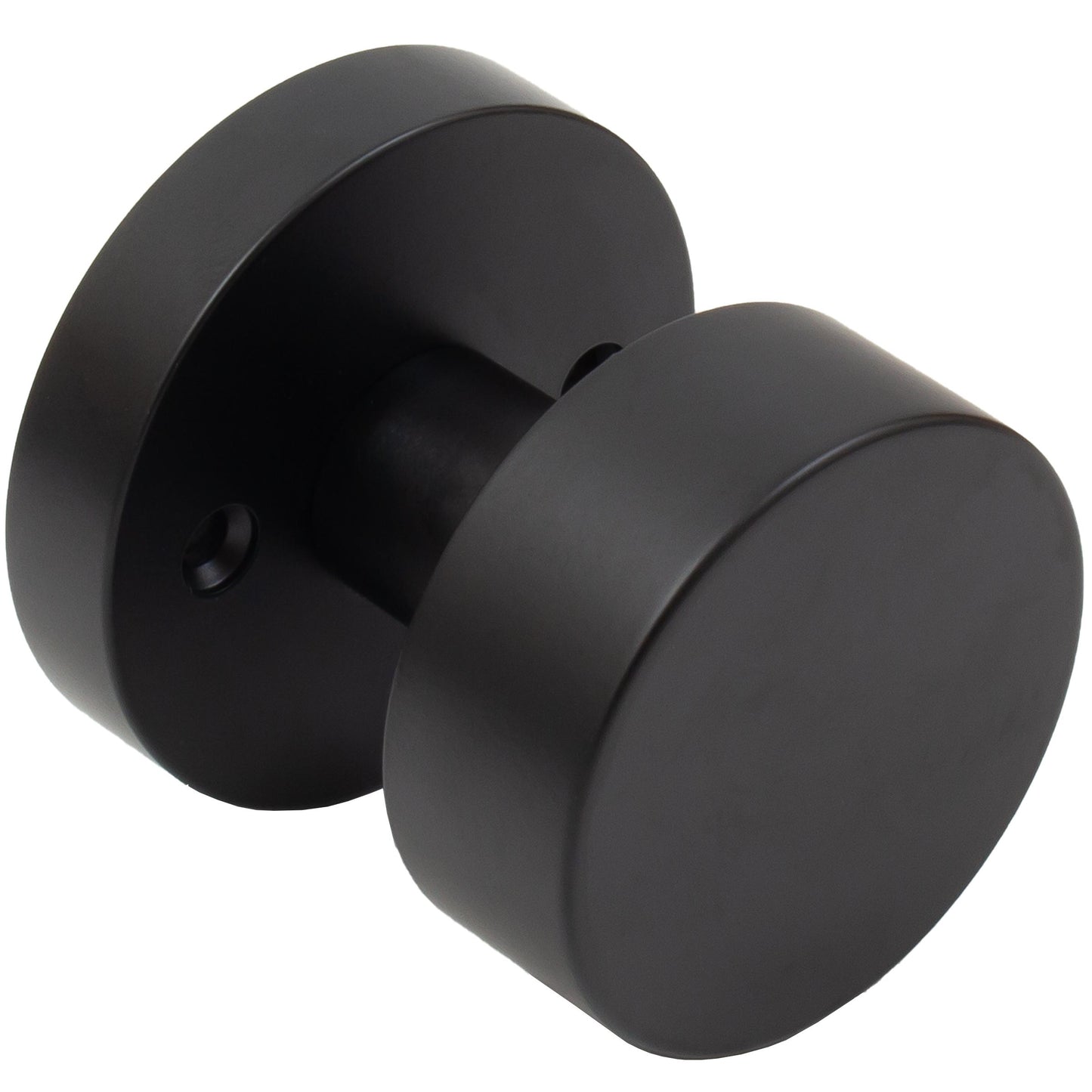 Stone Harbor Hardware Bonn Door Knob with Round Rosette, Dummy (Non-Turning) Latch, Matte Black