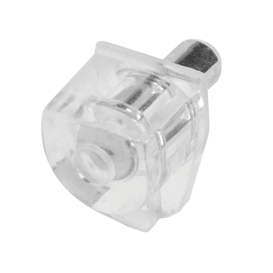 338 CL Plastic Shelf Support with 5mm Pin  - Clear