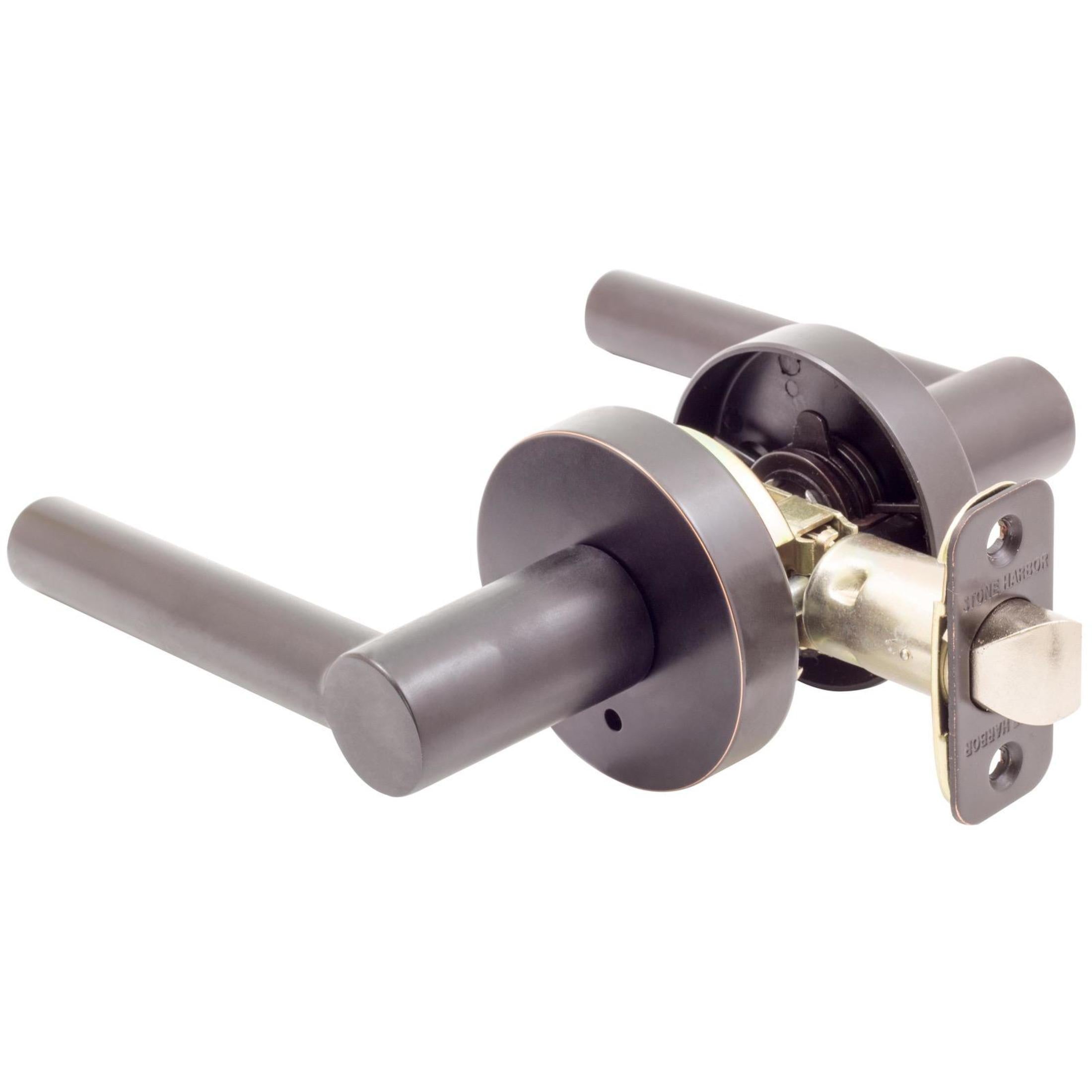 Zurich Door Lever with Round Rosette Privacy