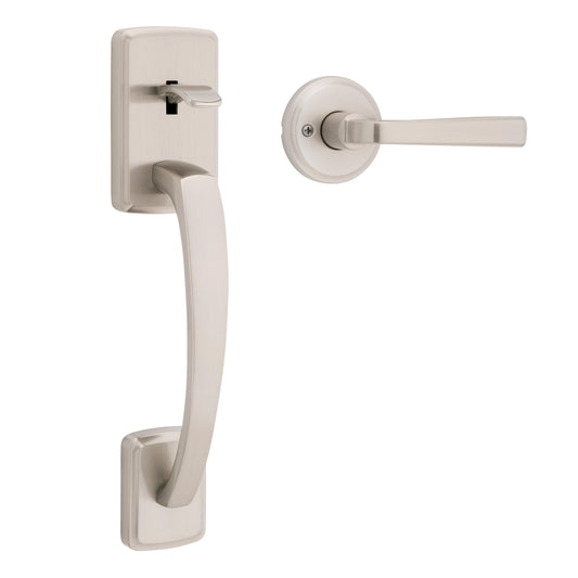 815BFHXTDL 15 RBP Brentford Handleset Bottom Only with Trafford - Satin Nickel