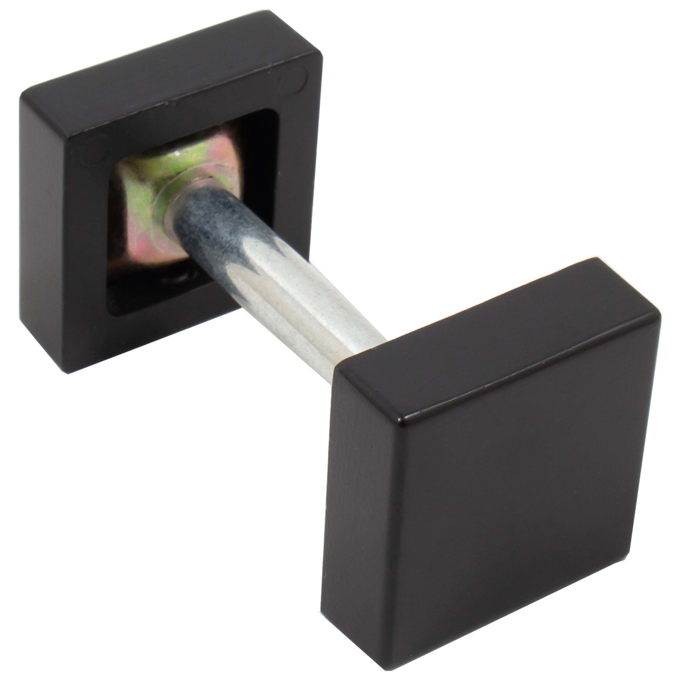 Square Handleset Hole Cover 1" x 1" Fits Doors 1-3/8" to 2-1/4" Thick