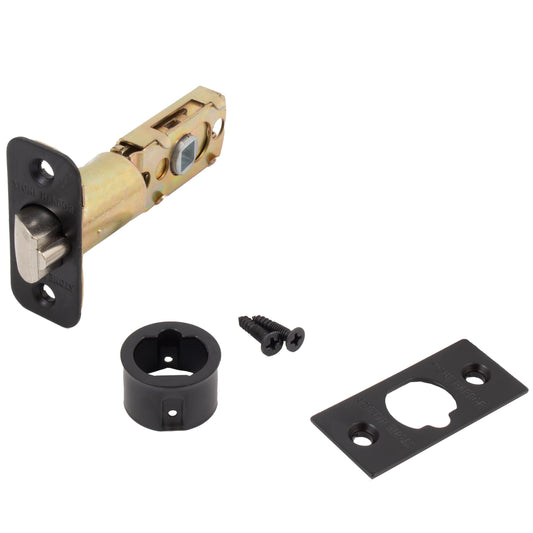 Stone Harbor Hardware Six-Way Adjustable Latch for Contemporary Entry Locks, Matte Black