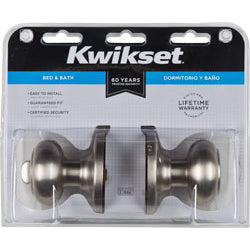 Kwikset Knob Privacy Cove Satin Nickel Finish Gr 3