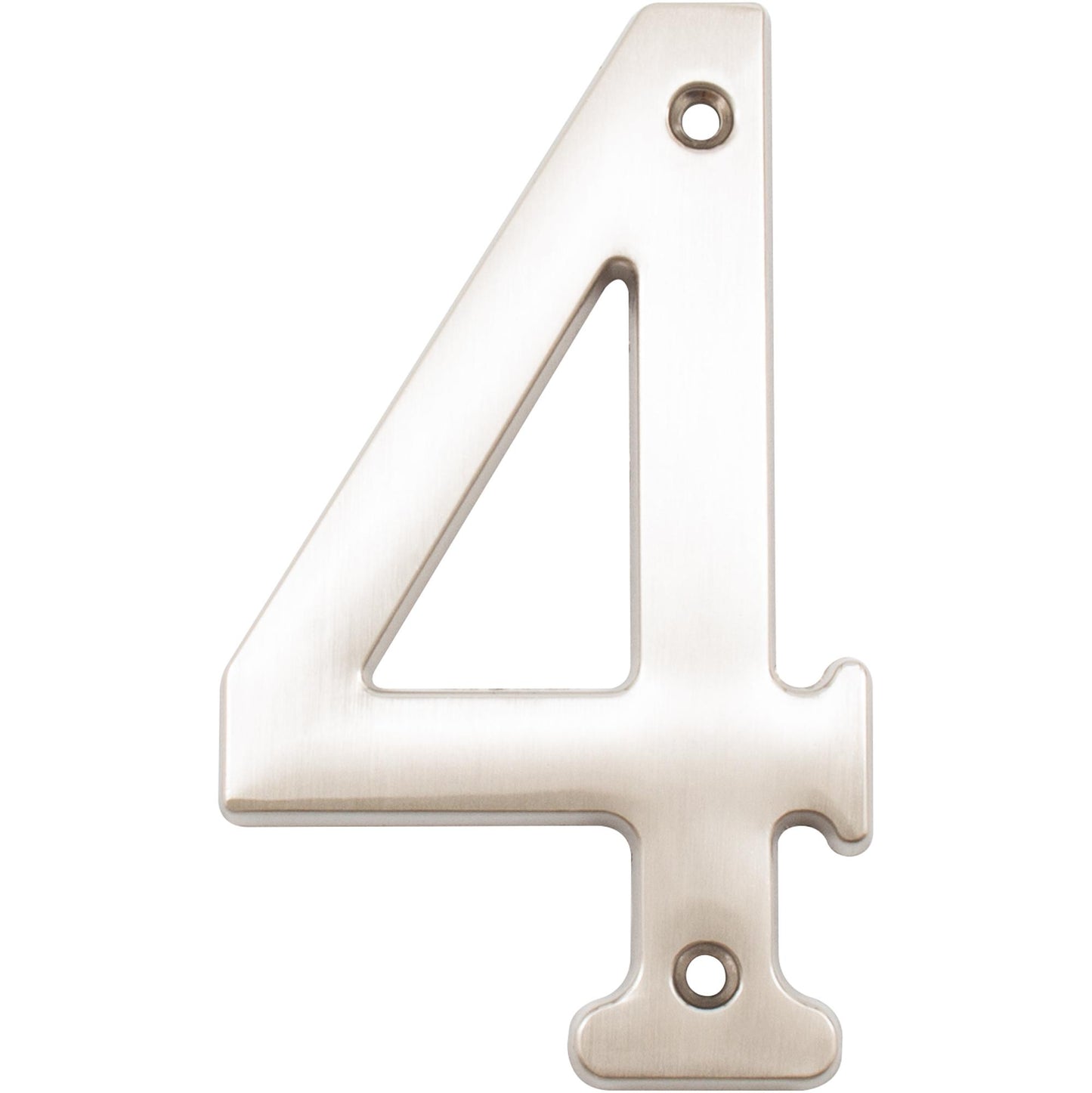 Stone Harbor Hardware Heavy-Duty House Numbers, #4, 4 Inches, Satin Nickel