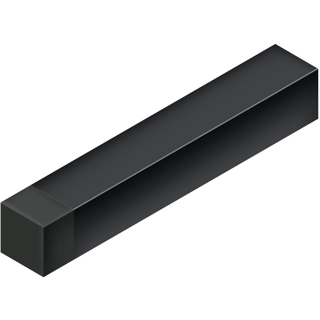 BDSS40U19 4" Modern Square Universal Door Stop - Matte Black