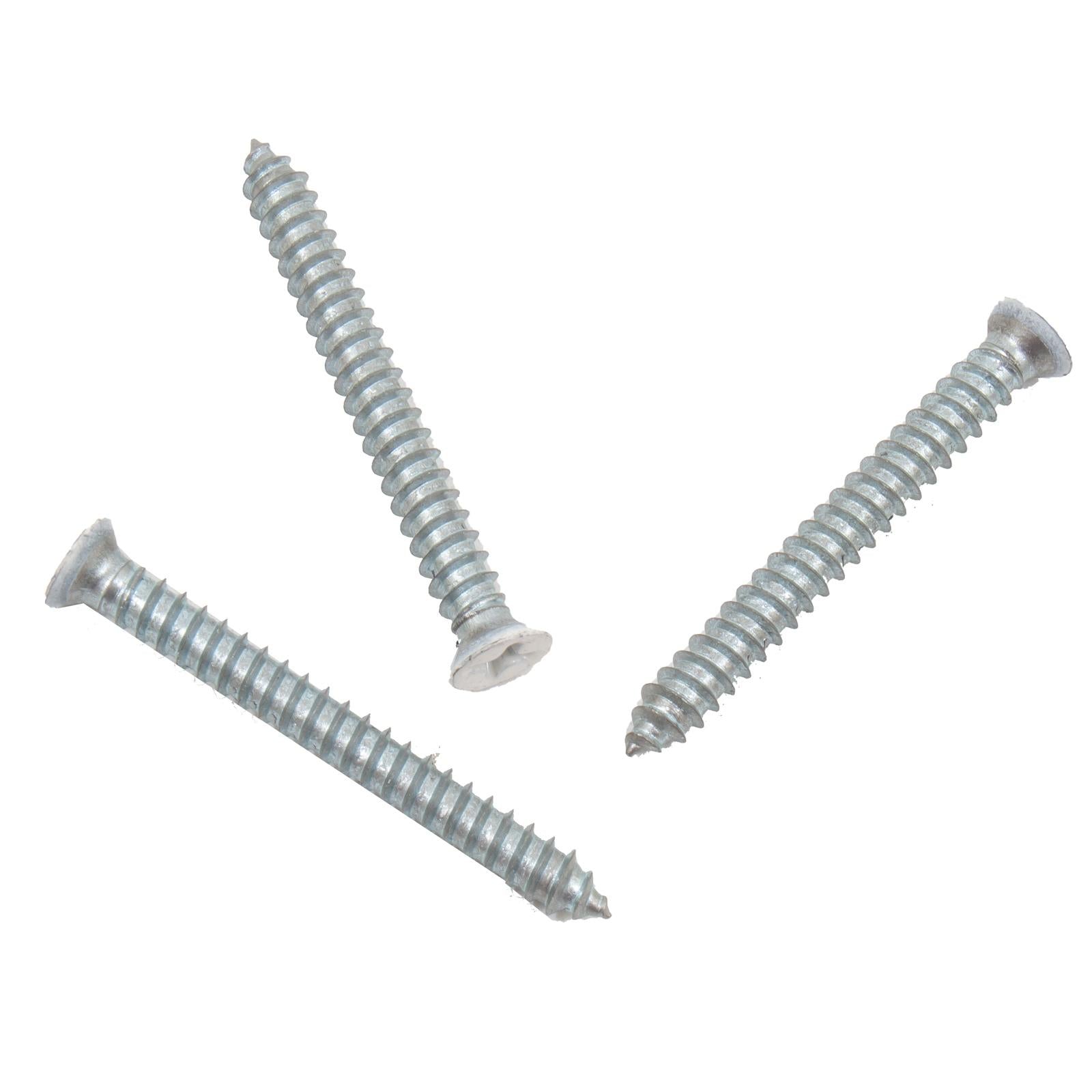 80-80 WH 1-1/2" Screws for Single Track Standards 50/pk - White