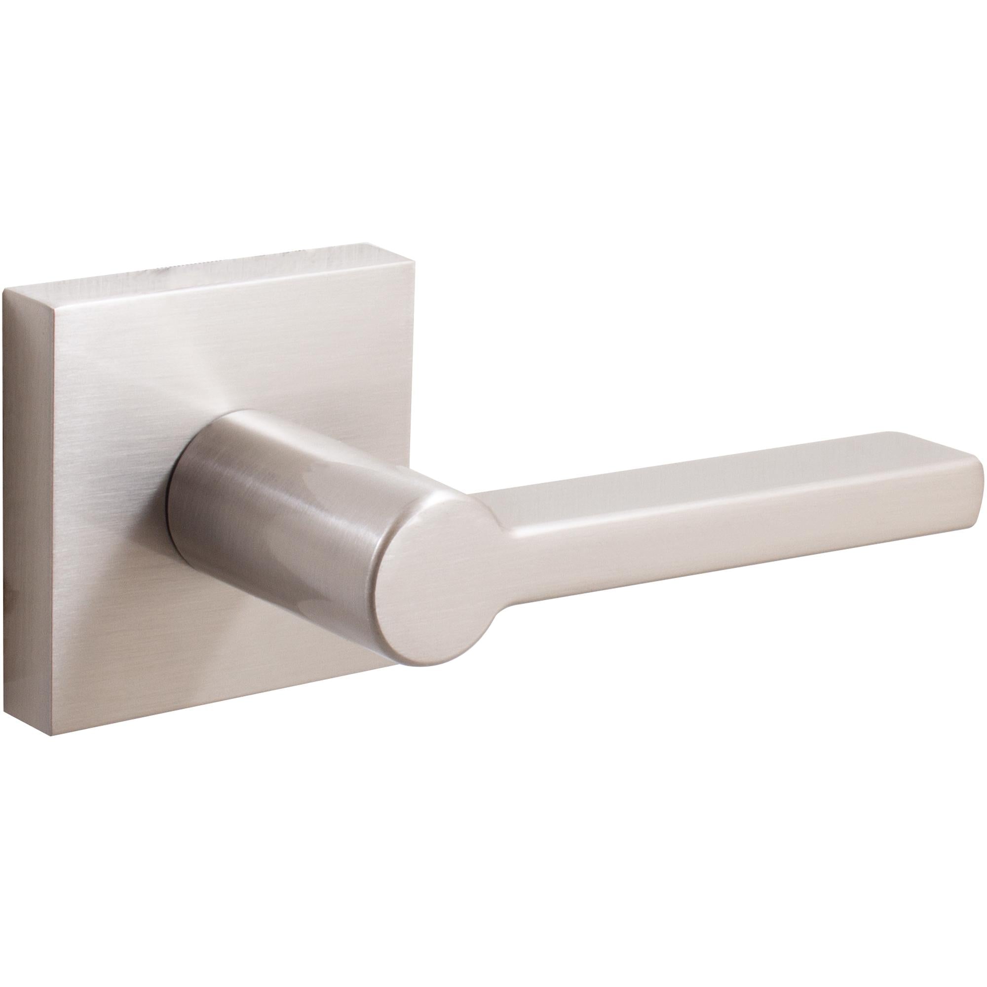 Stone Harbor Hardware Vienna Door Lever with Square Rosette, Passage (Hall/Closet) Latch, Satin Nickel