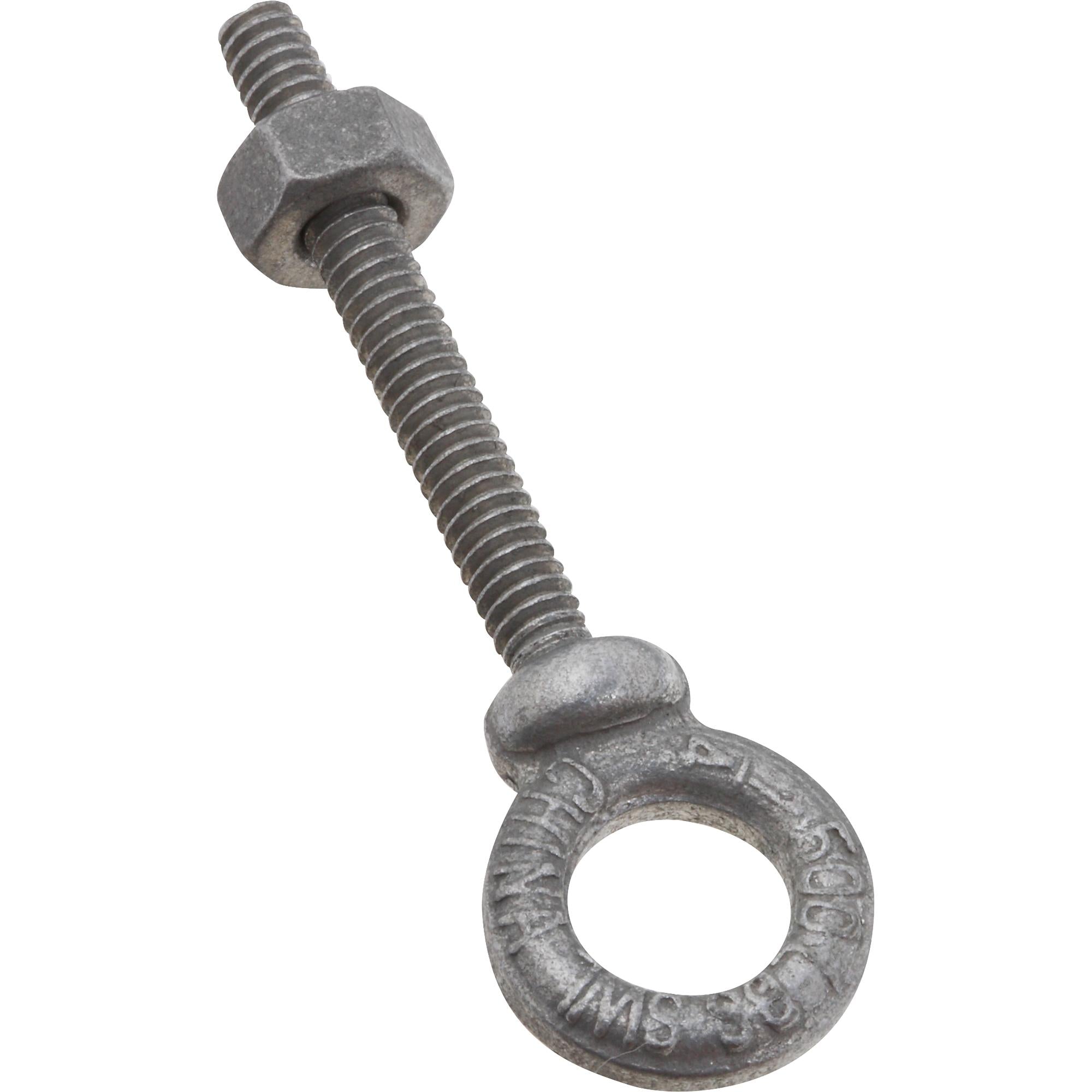 3260BC 1/4" x 2" Forged Eye Bolt with Shoulder - Galvanized