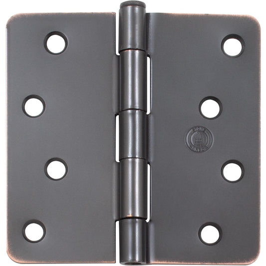 Stone Harbor Hardware Standard Hinge, 4 Inches, 1/4" Radius Corner, Bulk Pack (100 Each), Vintage Bronze