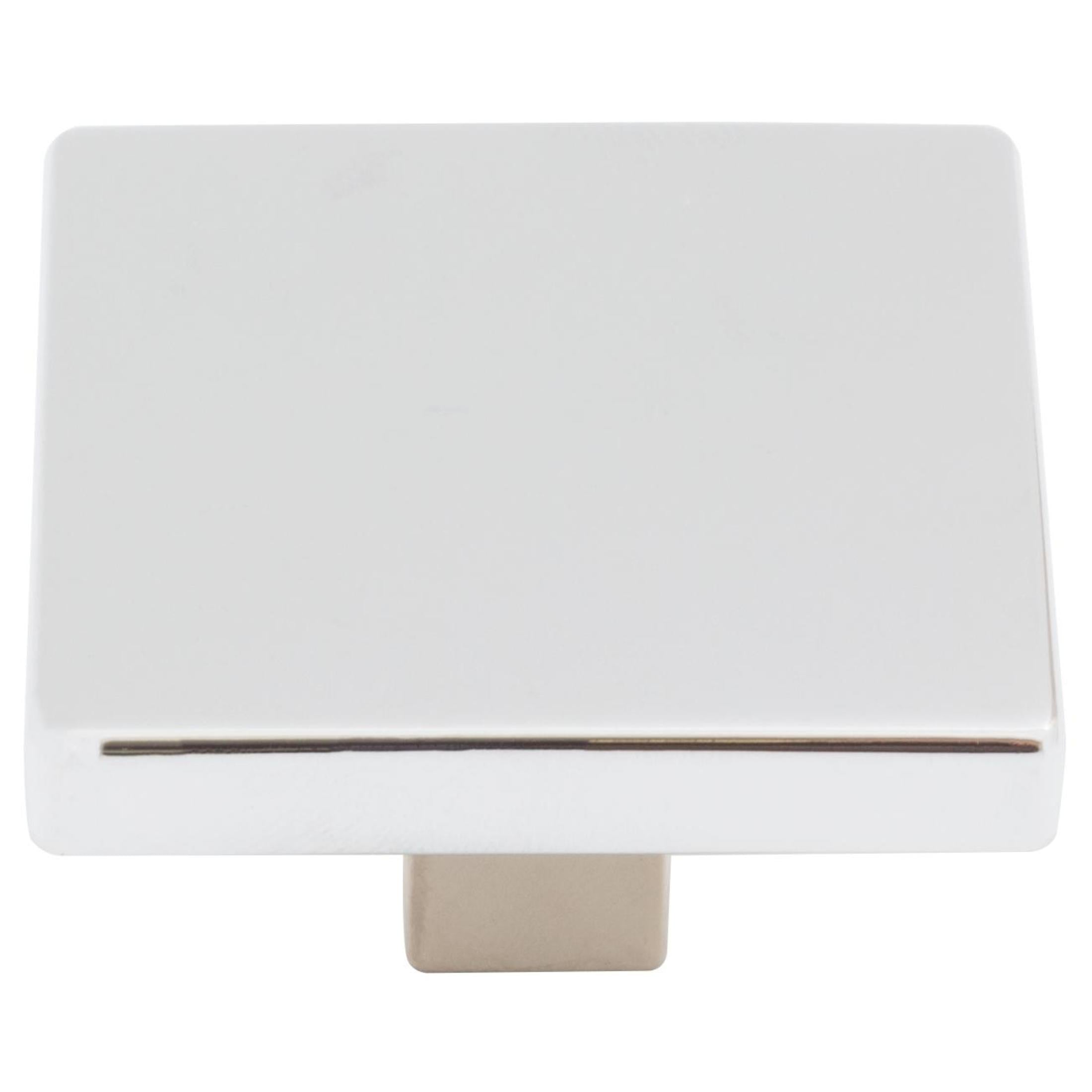 Contemporary Square Cabinet Knob, 1-1/2 Inches, Zinc Base Material