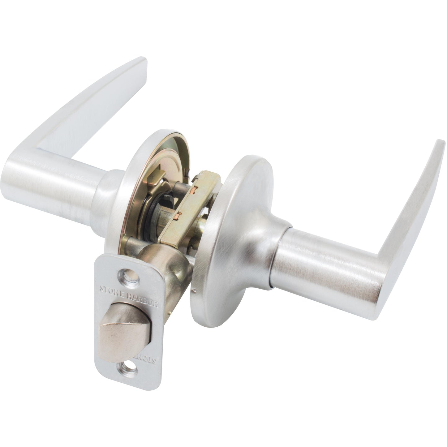 Stone Harbor Hardware Tucson Door Lever, Passage (Hall/Closet) Latch, Satin Chrome