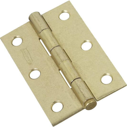 National Hardware - V508 3" Removable Pin Hinge 2/pk - Polished Brass