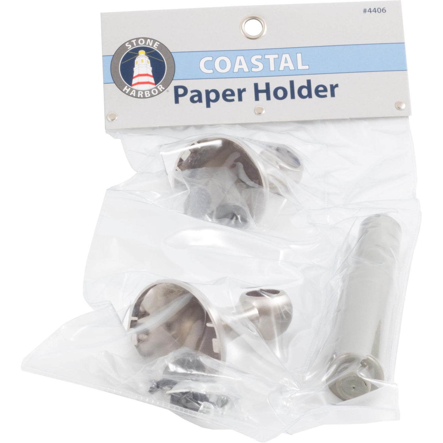 Stone Harbor Hardware Coastal Paper Holder, Satin Nickel