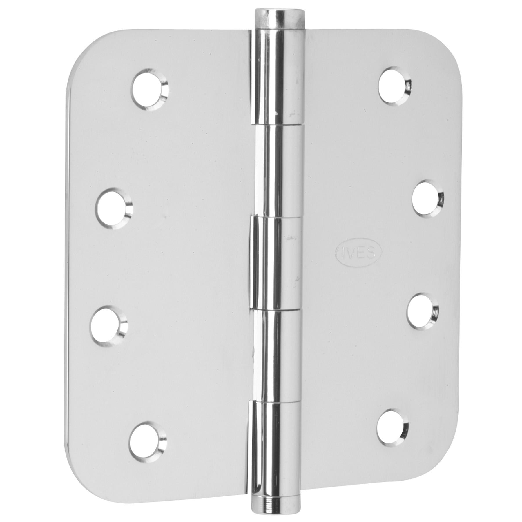 1021RPF-625E 4" 5/8R Door Hinge 3/pk - Polished Chrome