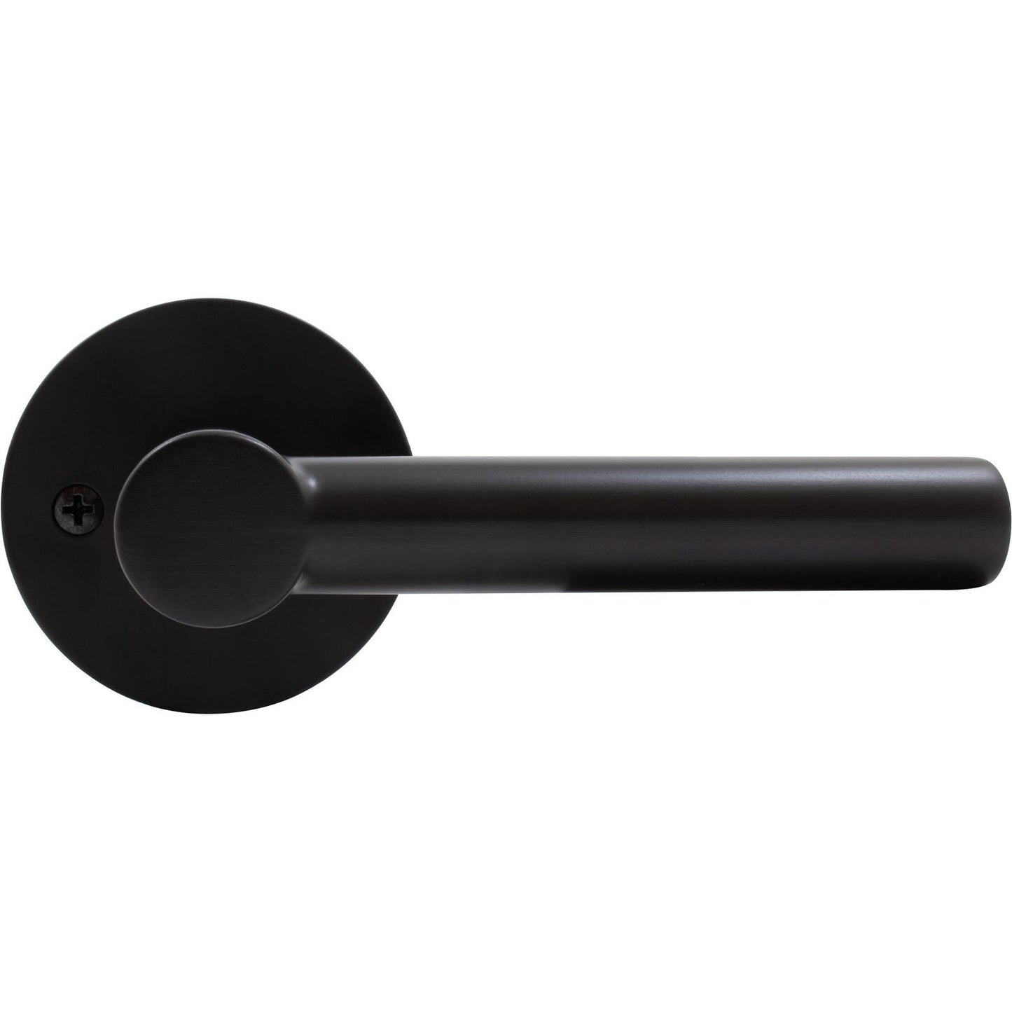 Stone Harbor Hardware Zurich Door Lever with Round Rosette, Passage (Hall/Closet) Latch, Matte Black