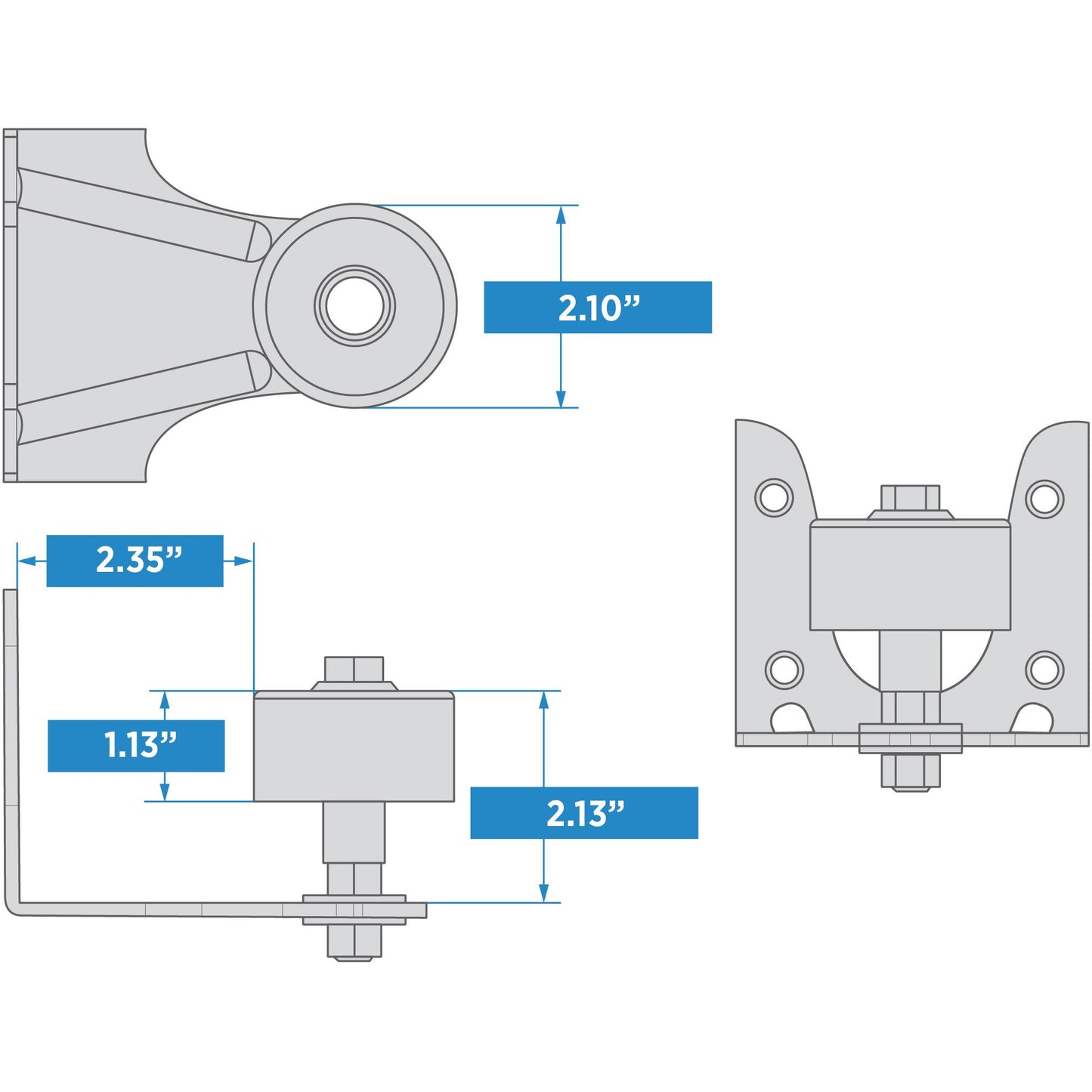 DP18BC Stay Roller w/o Screws - Zinc