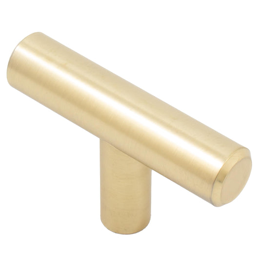 Stone Harbor Hardware Bar Cabinet Pull, 50mm Overall Length, Satin Brass