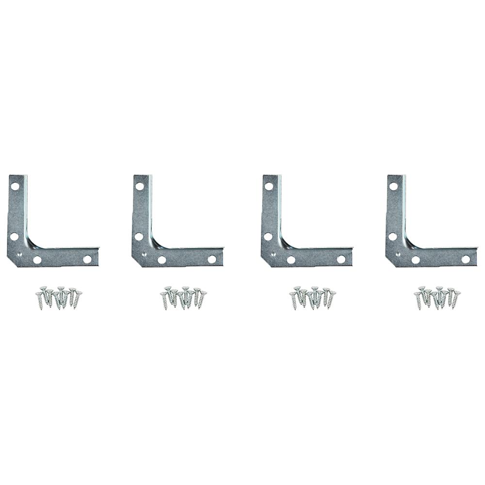 V114 3 x 5/8 Corner Brace 4/pk - Zinc Plated
