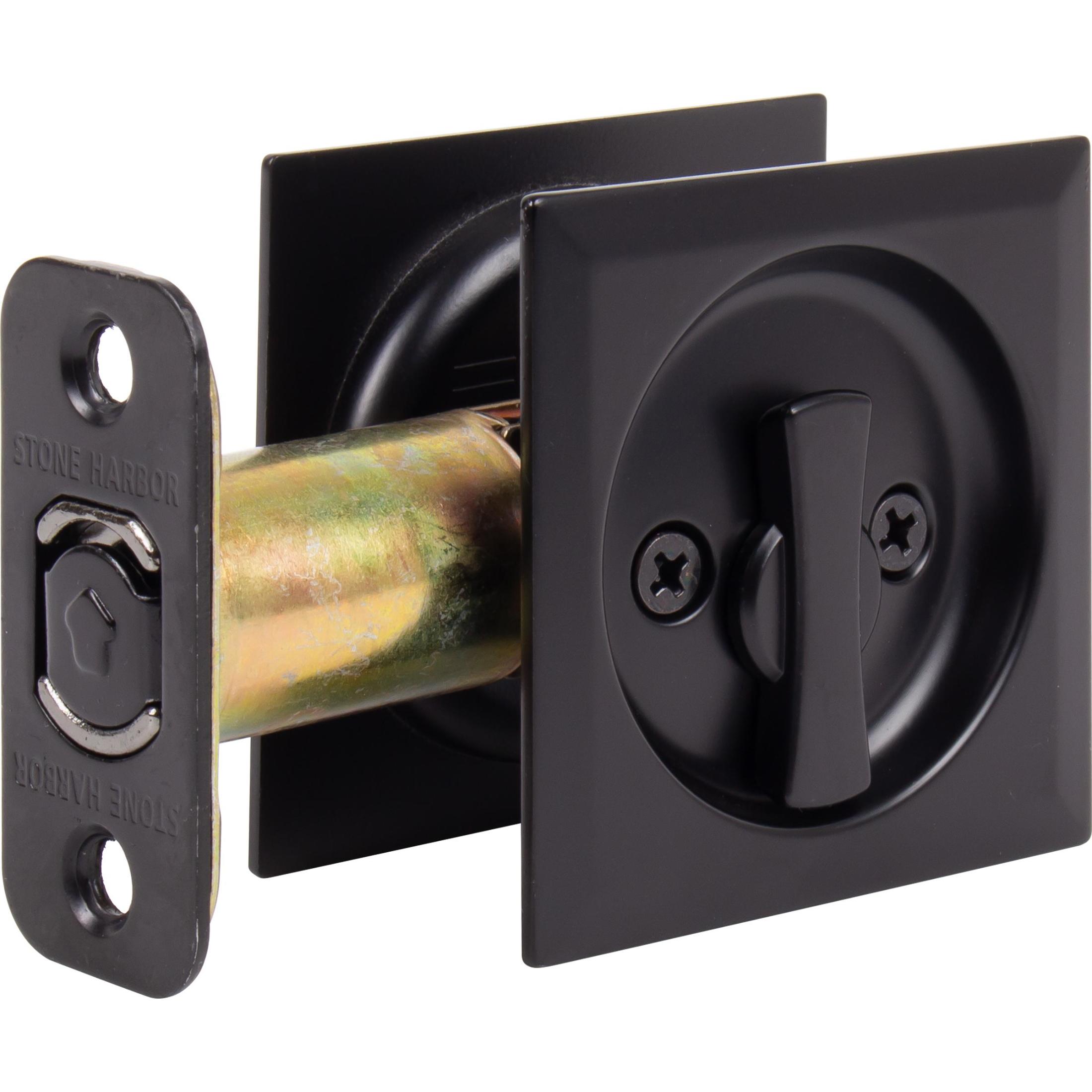 Contemporary Square Pocket Door Lock Privacy