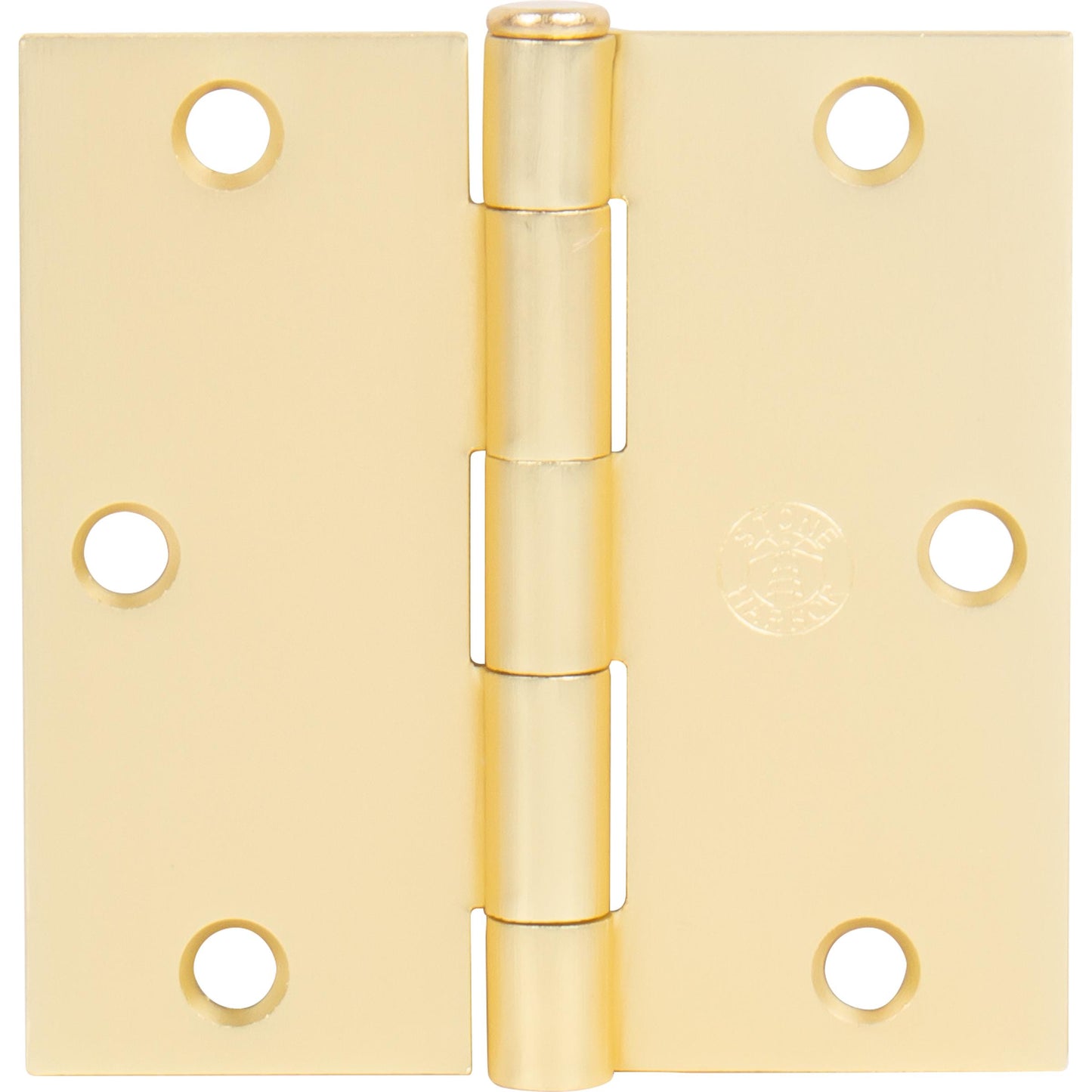 Stone Harbor Hardware 3-1/2" Door Hinges, Square Corner, Satin Brass, 3-Pack